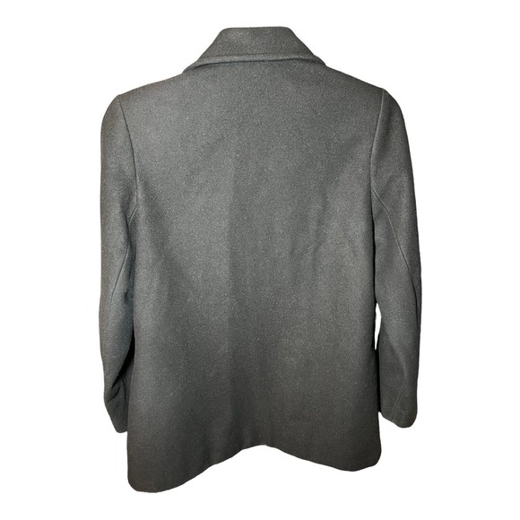 Kristen Blake Lambswool Shell Black Medium Length Button Coat Women’s Size 6 - Picture 4 of 9